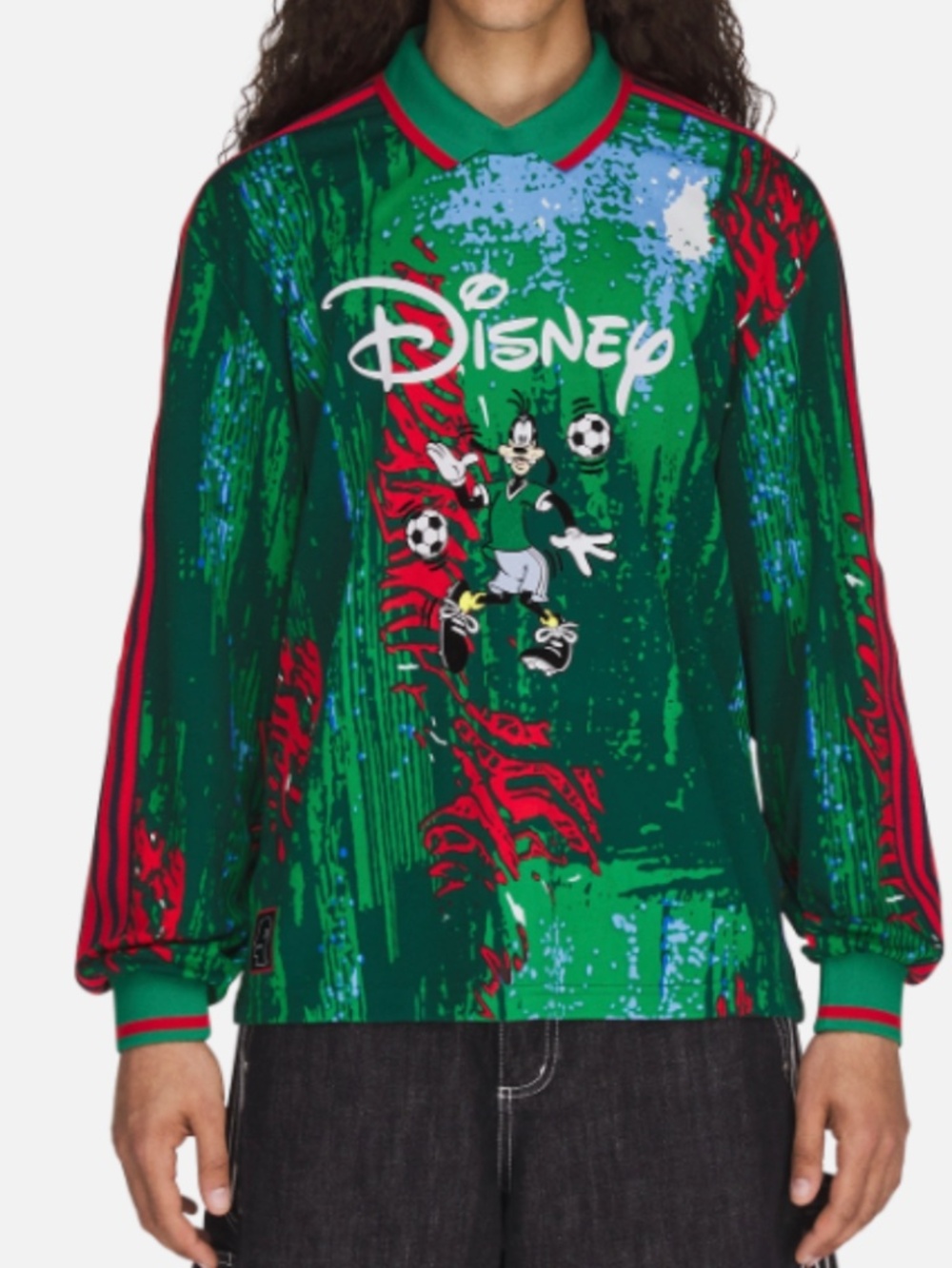 BRAIN DEAD X DISNEY X ADIDAS GOOFY GOALIE JERSEY - RED
